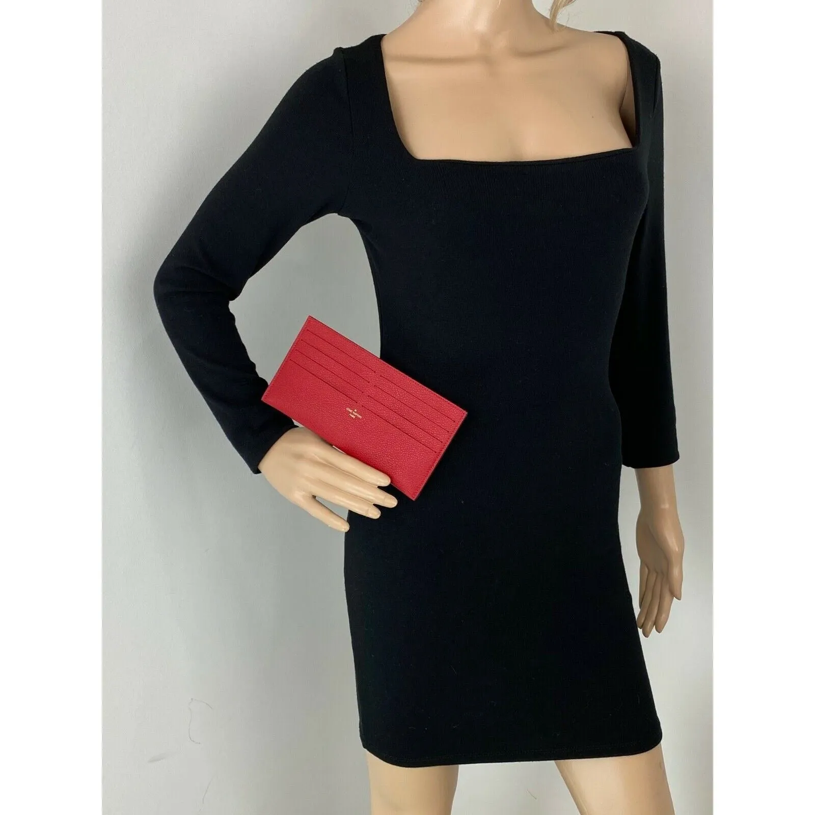 Louis Vuitton Credit Card Red Insert from Felicie Pochette Wallet