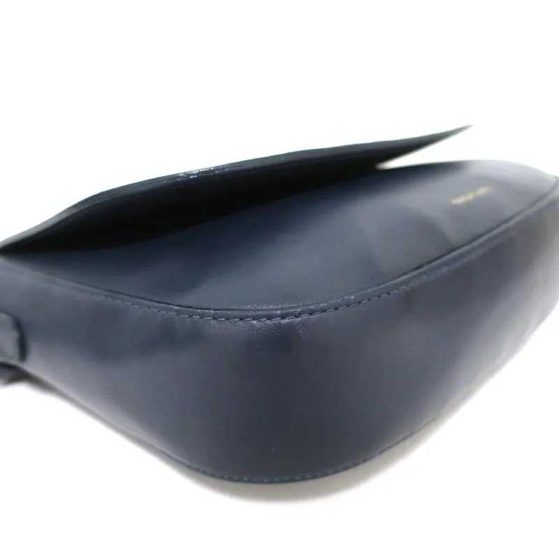 Mansur Gavriel Saddle Bag Navy Leather Small Crossbody Shoulder Bag