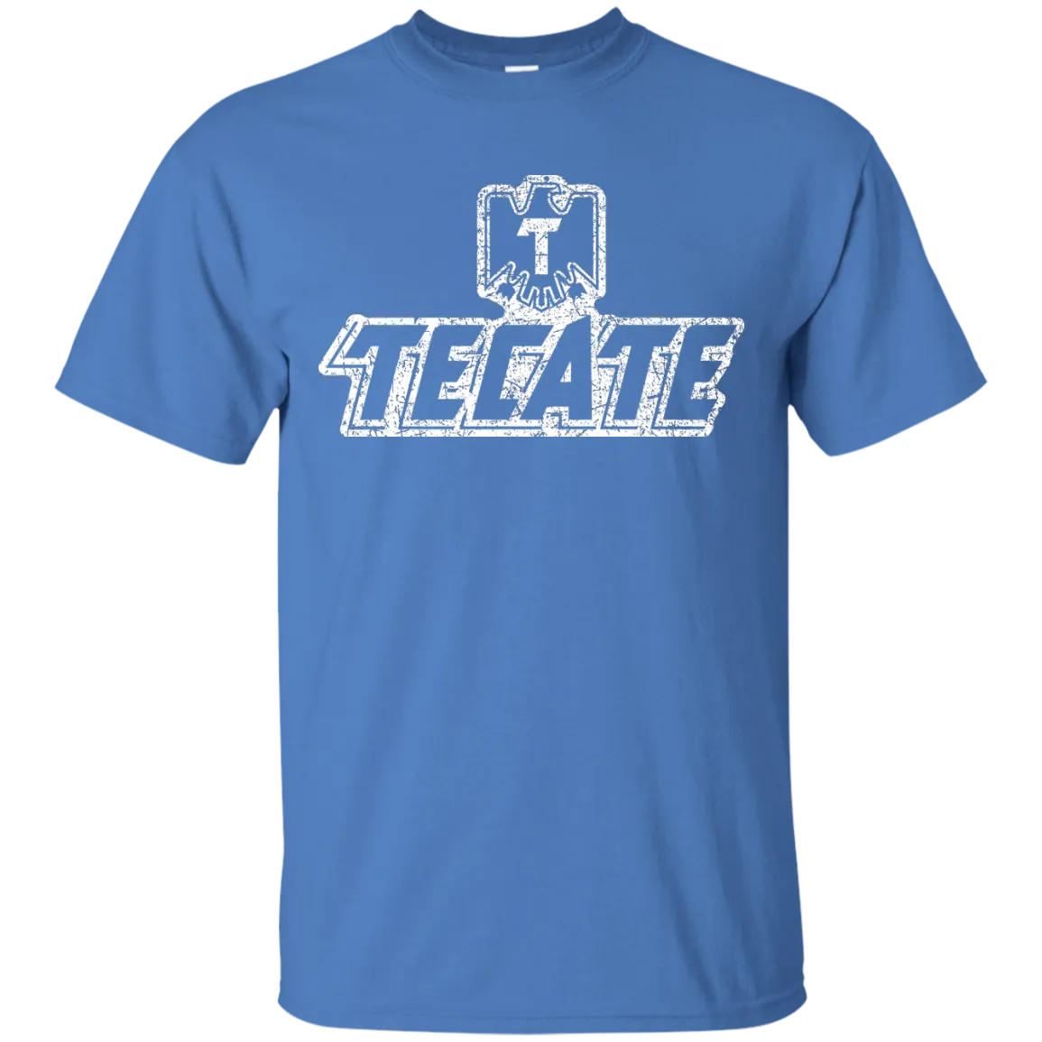 Tecate Beer T-Shirt Custom Designed White Worn Label Pattern